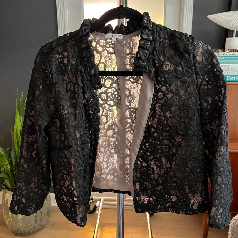Stylish Black Lace Jacket